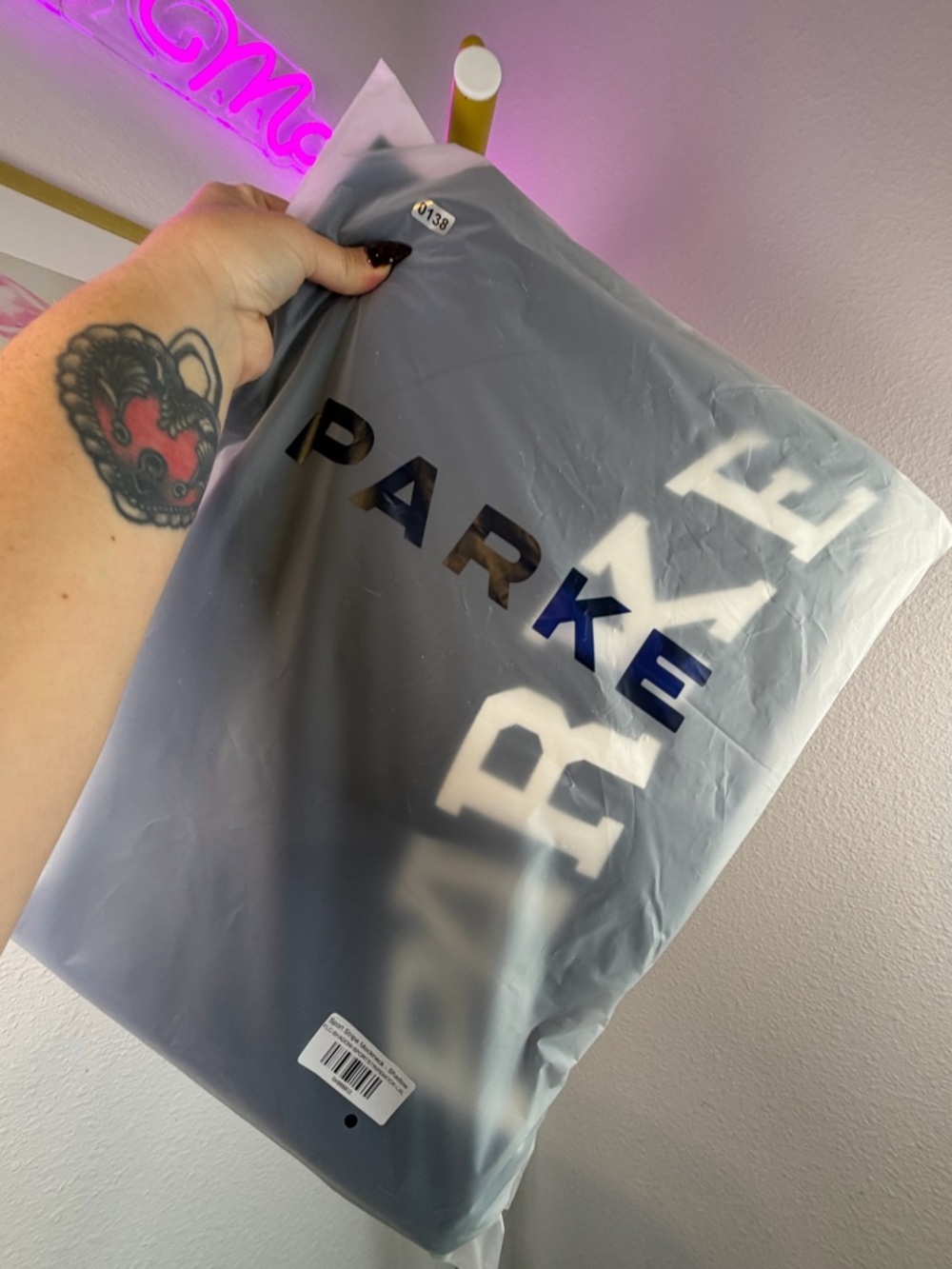 PARKE VIRAL Sport Striped Mockneck Sweatshirt Shadow Oversized L/XL SOLD OUT